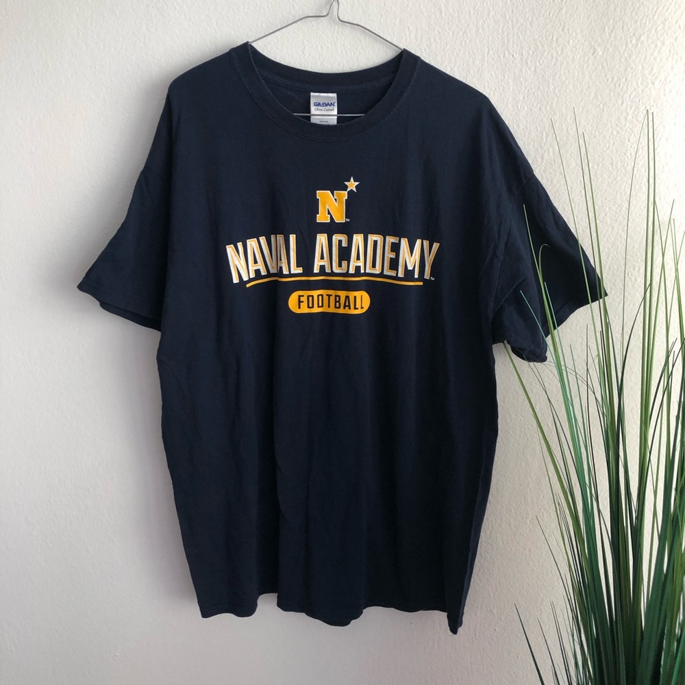 Navy football tee